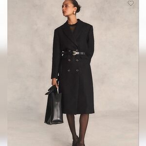 J Crew Palais double-breasted topcoat in Italian wool-blend melton Size 2 CF618